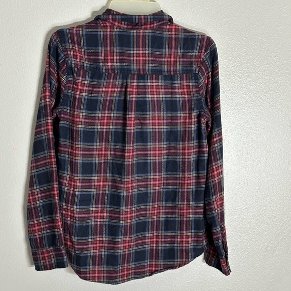 Abercrombie Kids Plaid Blue/Red Button Down Flannel Shirt Long sleeve size 13/14 - Picture 6 of 8